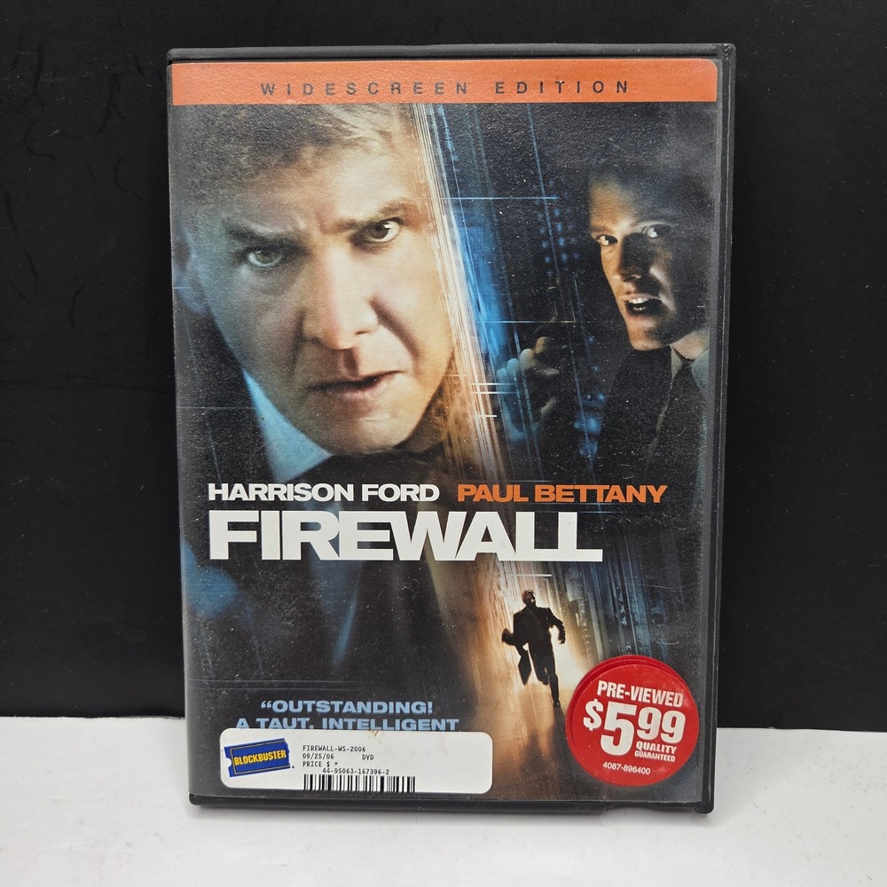 Warner Bros Firewall DVD Movie Widescreen Harrison Ford Paul Bettany 06 Thriller